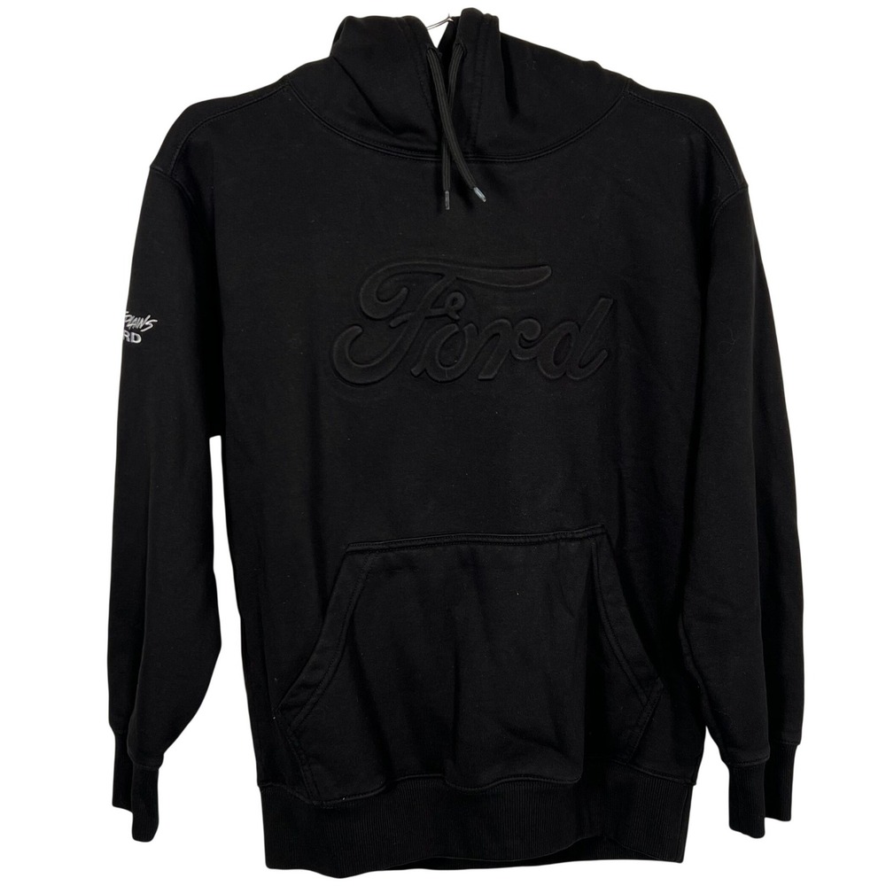 Choko Ford Hoodie Mens Small‎ Black Embossed Logo Great Plains Ford